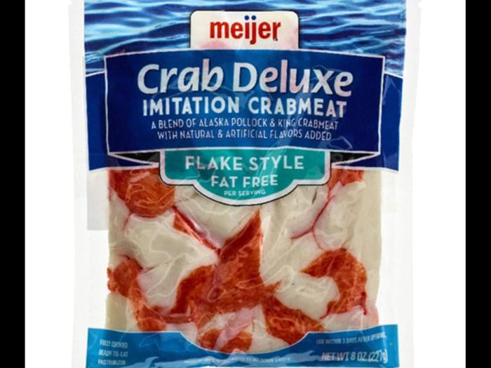 Nutrition facts for imitation crab