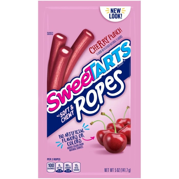 Sweet tart ropes nutrition facts