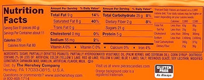 One Reeses Protein Bar Nutrition Facts