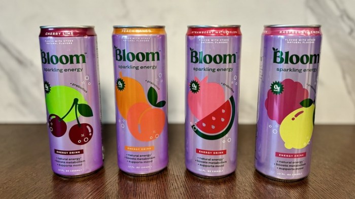 Bloom energy drink nutrition facts