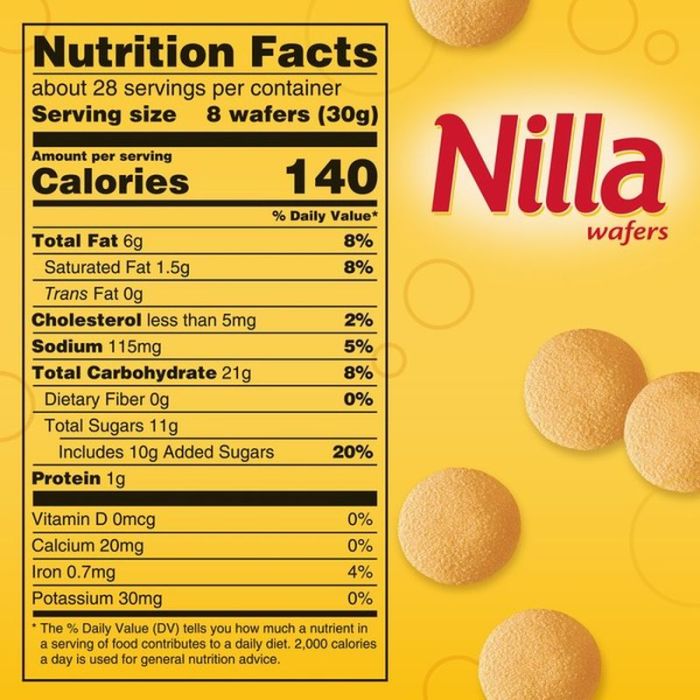 Nilla wafers nutrition facts